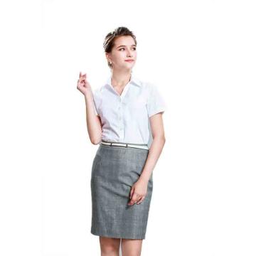 笙谷 短袖商务衬衫，XGVD103-36 女士白色涤棉 售卖规格：1件
