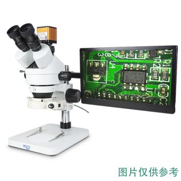 奥斯微 三目HDMI高清体视显微镜，T1-HD206 含显示器，200倍电子倍数，光学 7-45倍 售卖规格：1箱