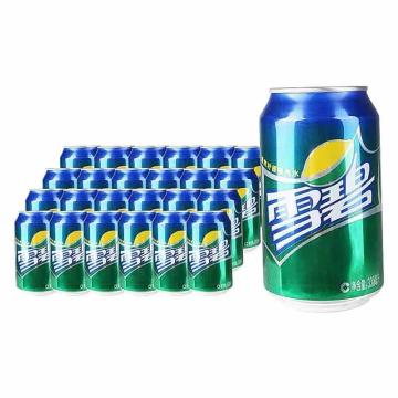 雪碧 碳酸饮料，清爽柠檬味330ML*24罐 （一件代发）新旧包装交替发货 售卖规格：1箱