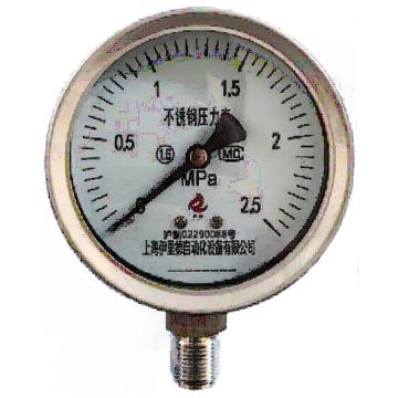伊科 不锈钢耐震压力表，YTNBZ-150 0～2.5MPa,M20*1.5,1.6级,径向 售卖规格：1块
