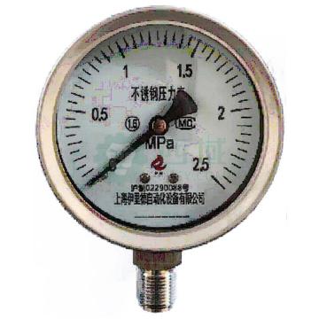 伊科 不锈钢耐震真空压力表，YZNB-100 -0.1～0.15MPa,M20*1.5,1.6级,径向 售卖规格：1块