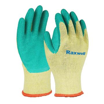 Raxwell 乳胶皱纹涂层手套 均码 12副/袋，RW2463