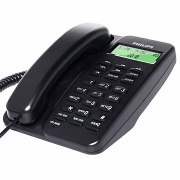 飞利浦/PHILIPS 有绳电话机，TD-2808 黑色 售卖规格：1台
