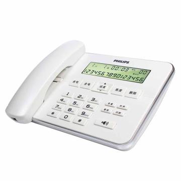 飞利浦/PHILIPS 有绳电话机，CORD218 白色 售卖规格：1台