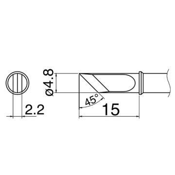白光/HAKKO 焊咀T31系列，T31-03KU 配套焊台FX-100 售卖规格：1个