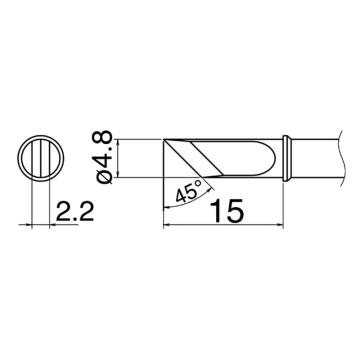白光/HAKKO 焊咀T31系列，T31-02KU 配套焊台FX-100 售卖规格：1个