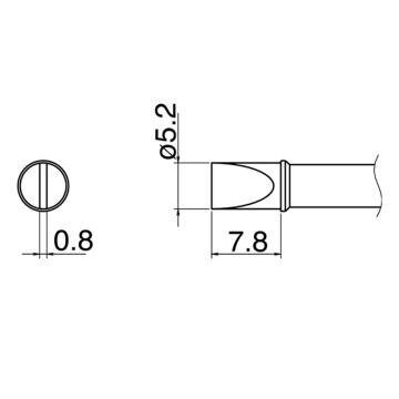 白光/HAKKO 焊咀T31系列，T31-02D52 配套焊台FX-100 售卖规格：1个