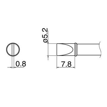 白光/HAKKO 焊咀T31系列，T31-01D52 配套焊台FX-100 售卖规格：1个