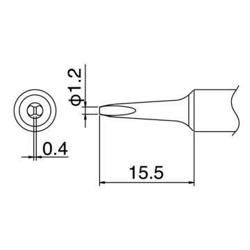 白光/HAKKO 通用烙铁头T18系列，T18-S9 售卖规格：1个