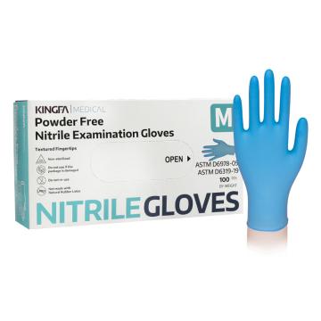 金发医疗 蓝色一次性丁腈手套，KG-1801 M 5.5G±0.3G，100只/盒，10盒/箱 售卖规格：1箱