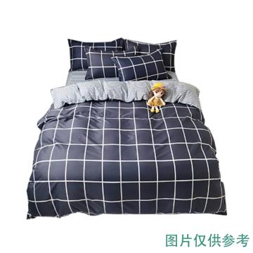 西域推荐 单人床上用品三件套（床单*1 枕套*1 被套*1）适用1.2M床 单位：套