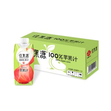 佳果源 果味饮料，100%苹果汁330ml*12瓶 售卖规格：1箱