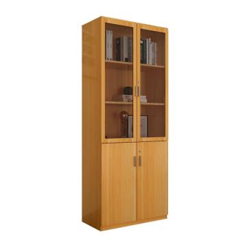 企诺 文件柜，QN-LB-H0111 木质资料柜档案柜 上柜玻璃门 800*400*2000mm 售卖规格：1个