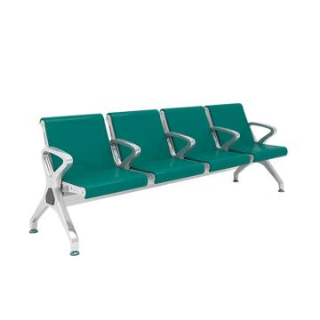 企诺 连排椅候诊椅输液椅休息公共座椅，QN-FY-22A 带扶手-绿色-4人位机场椅等候椅 2350*675*800mm 售卖规格：1张