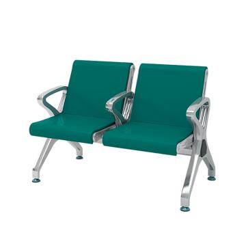 企诺 连排椅候诊椅输液椅休息公共座椅，QN-FY-20A 带扶手-绿色-2人位机场椅等候椅 1195*675*800mm 售卖规格：1张