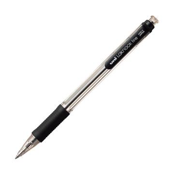 UNI 三菱按动圆珠笔，SN-101 黑色 0.7mm 顺滑原子笔透明杆圆珠笔适用笔芯SA-7CN 售卖规格：1支