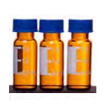 欣维尔 螺纹口棕色样品瓶 2ml(11.6*32mm)+实心蓝盖+PTFE/白硅胶垫，货号：V315002，100个/套