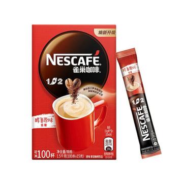 雀巢（Nestle） 咖啡 1+2原味，15g*100條 袋裝 （后續改為盒裝）