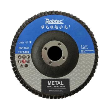 Robtec 通用型网基煅烧刚玉百叶轮（72页），T27-100×16mm，120# T27-100×16mm，120# 售卖规格：5片/包