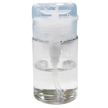 安赛瑞 便携式压取瓶（2个装）按压分装瓶小型压取式收纳瓶白色透明塑料瓶 100ml，600505 售卖规格：2个/件