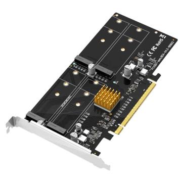 麦沃/MAIWO M.2转接卡，KCSSD7 PLUS NVMe PCIe X16内置台式机电脑四盘固态硬盘raid阵列卡 售卖规格：1台