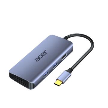 宏碁/ACER 扩展坞，C802-6B 太空灰铝壳 USB3.0X2 HDMIX1 SD/TF卡槽X1 PD充电口X1 0.2米 售卖规格：1盒