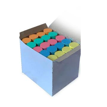 西域推荐 大号彩色粉笔，彩色随机 5色随机 粗头2.5CM 较小头2.2CM 20支/盒 售卖规格：1盒