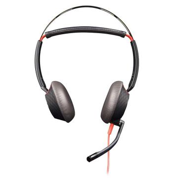 博诣/Poly 双耳电脑会议话务专用耳麦头戴式耳机，C5220 智能降噪 USB+3.5mm直连电脑PC 售卖规格：1套