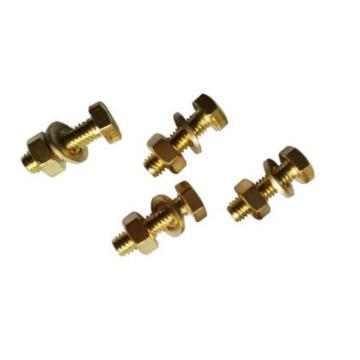 典点扣/DDK 62黄铜全牙外六角组合螺丝（螺栓带平垫螺母），M12-1.75X40，62黄铜/本色， 售卖规格：1套