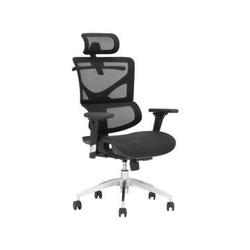 企诺 家用电脑椅办公椅职员椅升降转椅网椅，QN-DY661A 带头枕+铝合金脚 690W*660D*1190H 售卖规格：1张