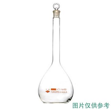 天玻 容量瓶，1000ml A级，白色透明，量入式 售卖规格：2个/盒