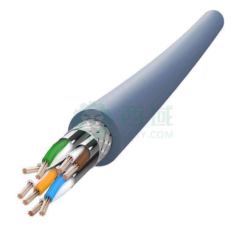 兆龙 超六类工业以太网线，CAT6A S/FTP 4x2x26AWG/7*0.160mmBC -PVC(REACH+VW-1) PVC护套屏蔽 ...