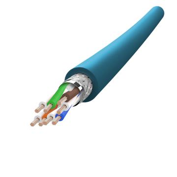 兆龙 超五类工业以太网线，CAT5E-4x2x7*0.160mmBC-PVC(REACH)-蓝色 SF/UTP 4x2x26AWG/7 PVC护套屏蔽千兆网线 售卖规格：500米/盘