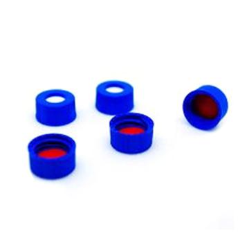 CNW 兼容Agilent的9mm 蓝色开孔拧盖、含PTFE/硅胶隔垫，Bond，100个/袋，VEAP-5395-09FRB-100 售卖规格：1袋