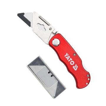 易尔拓/YATO 折叠实用刀美工刀割刀，YT-7532 61*33*0.5mm 带5刀片 售卖规格：1把