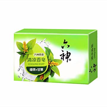 六神 清凉香皂，绿茶+甘草清香型125g 售卖规格：1块