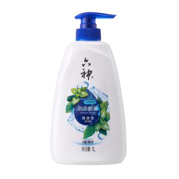 六神 劲凉酷爽沐浴露，劲凉型1000ml 售卖规格：1瓶