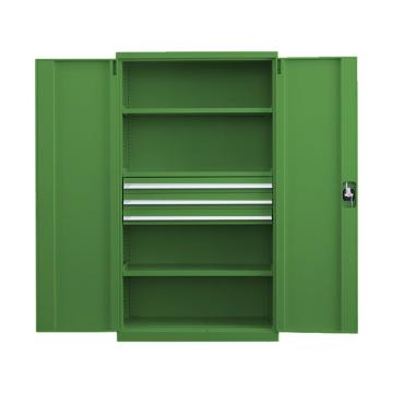 盛悦欣美 重型置物柜，橄榄绿色,1000×500×1800mm 无挂板内三抽四层 售卖规格：1个