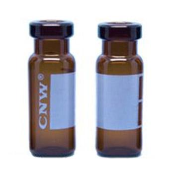 CNW 11mm 棕色钳口自动进样瓶(带刻度、书写)，VBAP-32011LE-1232A-100 100只/塑盒，50塑盒/纸箱 售卖规格：1盒