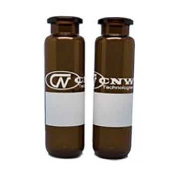 CNW 20mm 棕色钳口20mL顶空自动进样瓶、圆底（带书写），VBAP-320020EA-2375A-100 100只/纸盒，10纸盒/纸箱 售卖规格：1盒