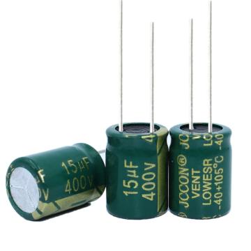 JCCON 高频低阻LED电源适配器电容，400v15uf 10x13 绿金高频 1000个起订 售卖规格：1个
