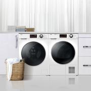 海尔 56℃热泵洗烘套装 10Kg大容量 全自动洗衣机烘干机套装一体式 家用0.65kw