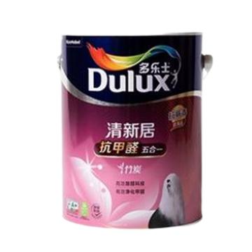 多乐士/dulux 清新居竹炭抗甲醛净味五合一内墙乳胶漆，抗甲醛净味五合一内墙，白色，5L/桶 售卖规格：5升/桶