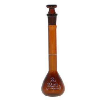 柴田科学/SIBATA 容量瓶，1-8659-02-57 10ml，A级，茶色，附中文校准证书 售卖规格：1个