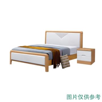 悦山 组合家具实木双人床现代简约木床卧室休息床，1.8米