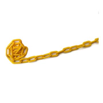 安赛瑞 黄色塑料链条，长3m，黄色，警示隔离柱链条，路锥隔离链条，警示桩隔离链条，10545 售卖规格：5个/包