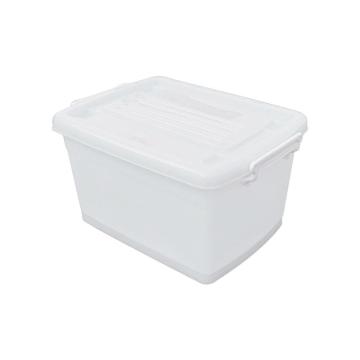 英达斯贝克 白色带盖整理箱,外尺寸:500×360×285mm,40L,带轮子，3# 售卖规格：1个
