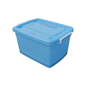 英达斯贝克 蓝色带盖整理箱,外尺寸:500×360×285mm,40L,带轮子，3# 售卖规格：1个