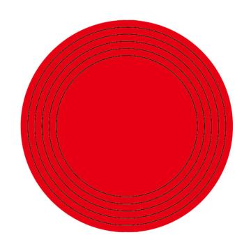 帛拉 仪表盘上下限标识 直径150mm（整圆）红色，BL00241 售卖规格：10张/包