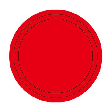 帛拉 仪表盘上下限标识 直径100mm（整圆）红色，BL00244 售卖规格：10张/包